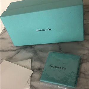 Tiffany & co sunglass box, cloth & receipt holder